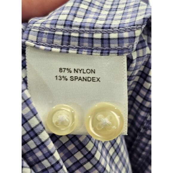 GC Men's XL Peter Millar Featherweight Short Sleeve button Up Dress Shirt Top - Picture 7 of 8